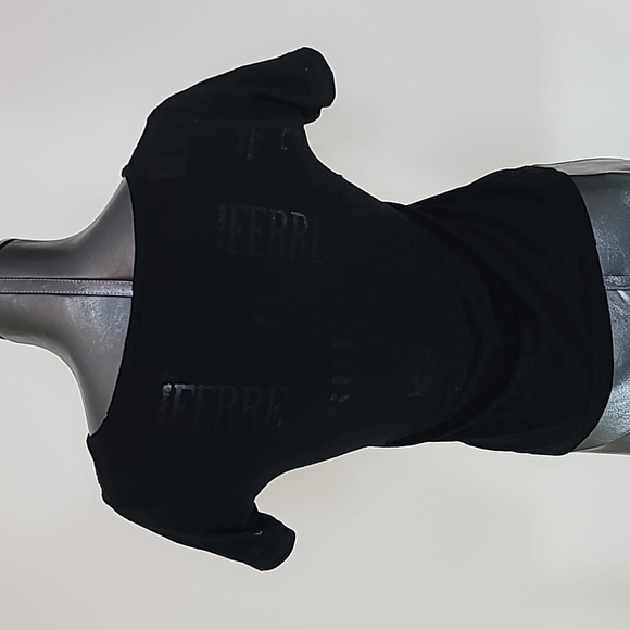 Gianfranco Ferre black t-shirt with logo size M - Picture 7 of 10